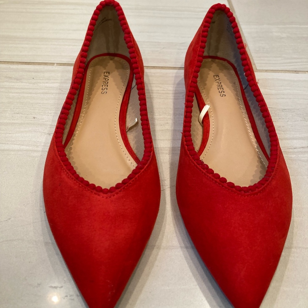 Express Cherry red flats